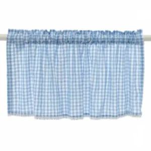 블루 체크 주방 작은창용 커튼 발란스 106x45 인테리어 창문 (WFJ8BGR)