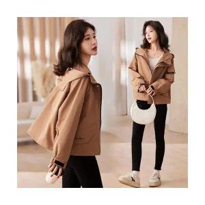 EAMT 여자 바람막이 점퍼 캐주얼 후드 코트 루즈핏 트렌치 숏카고 자켓 EUNG3