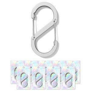 S 카라비너 클립 2 6인치 알루미늄 S 후크 더블 스냅 클래스프 병 클립 파라코드 열쇠고리 후크 배낭 걸이 캠핑 액세서리 백팩 낚시 캠핑 하이킹 피크닉 10개