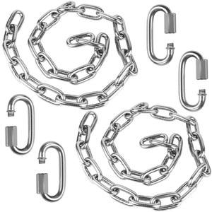 WWFFEN 2 스테인리스 스틸 체인(39인치) 스윙 체인, 헤비 듀티 하드웨어, 퀵 커넥션 버클 4개, 실내외, 해먹, 샌드백.