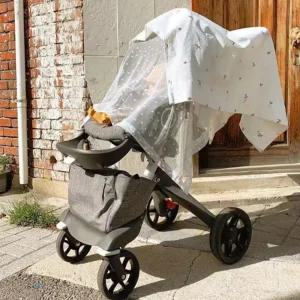 아기자기한 디자인 햇빛가리개 모기장 유모차