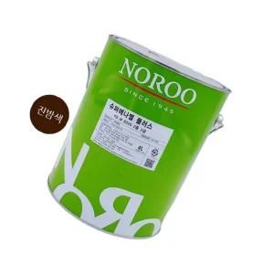 노루 슈퍼에나멜 플러스 진밤색 유광 4L 유성도료 목재페인트 알키드수지