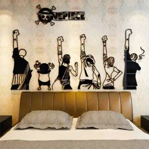 원피스 벽 스티커 3D 아크릴 입체 장식 고화질 벽부착