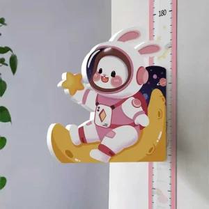 벽 눈금자 183cm 벽부착 키재기 토끼 우주인