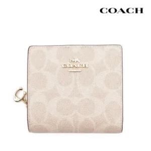 [백화점 AS 가능] 코치 반지갑 여자 카드지갑 지폐 동전 지갑 아이보리 CW789IMXDM