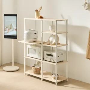 국내생산 빈센트 광파오븐 렌지대 밥솥 전자렌지 주방수납장 에어프라이어 선반 3단4단