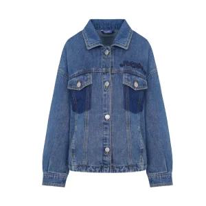 [올리비아하슬러] 자수 워싱포켓 포인트 데님자켓_OHDSJK101