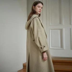 [르니앤맥코이]와이드 후드 발열안감 핸드메이드 더블코트 MK11HC205HJY