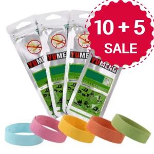 (10+5 무료배달) 모기퇴치 썸머팔찌 천연오일 팔찌 야외팔 찌 모기기피 필수품 썸머밴드