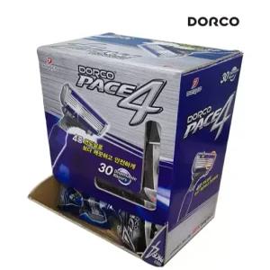 도루코 페이스4 휴대용 4중날 면도기 30개입