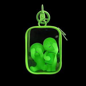 [미국배송] 스미스키용 피규어 디스플레이 가방 - 빛나는 맞춤형 녹색 보관 가방 미니 걸이 가방(인형 포함 없음)