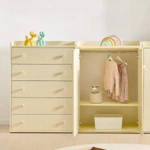 [아씨방]가구 도리 E0 유아 키즈 아기 옷장 세트 1600 (행거+서랍)