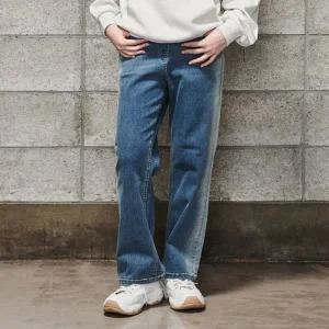 [에꼴리에] 여자 가을이월 밴딩 부츠컷 빈티지 워싱 블루진(24C5253)