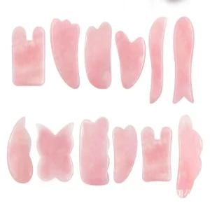 다용도 천연옥 괄사 마사지기 페이스 케어 얼굴 목 근육 라인 셀프 관리 뷰티 스톤