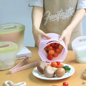 실리콘 지퍼백 핸들형 3P 세트 구성