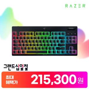 [최.종.가 215,300] 레이저코리아 블랙위도우 V4 로우프로파일 TKL 오렌지축 영문 무선 게이밍 키보드 BlackWidow V4 Lowprofile TKL US