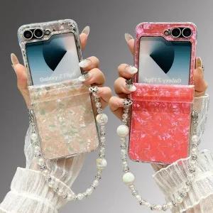 사찌몰 갤럭시 z플립 6 5 4 3 자개 힌지 보호 스트랩 케이스