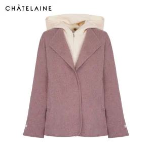 [샤트렌] 울 캐시미어 후드 레이어드 코트_HCDWCT203