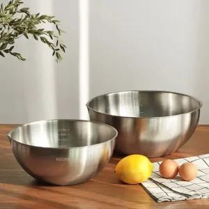 스테인레스 계량믹싱볼 과일 야채 세척 24cm 28cm 스텐믹싱볼 스테인레스믹싱볼 다라이