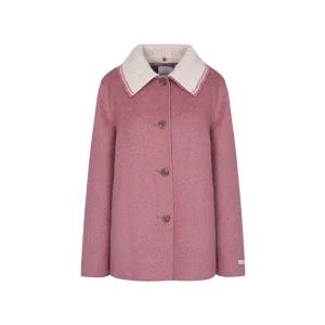 [크로커다일 레이디] 니트카라 A라인 핸드메이드 코트_CLDWCT103