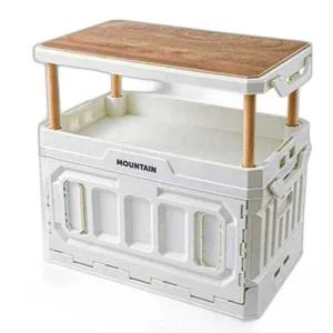 캠핑 식탁 수납박스 겸용 테이블 보관함 피크닉 접이식