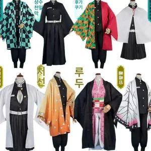 귀멸의 칼날 캐릭터 코스프레 하오리 세트 탄지로 네즈코 기유 시노부 코스튬