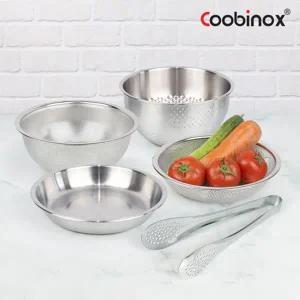 [Coobinox] 쿠비녹스 아트웨어 쌀함박 높은채반 낮은채반 쟁반 집게 5종 세트 CO-73-19