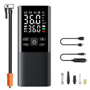 무선에어펌프 공기주입기 전기 자전거 자전거 공 차량용 오토바이 휴대용 차량용 공기 압축기 디지털 디스