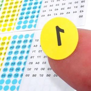 HIT 컬러 번호 숫자스티커 원형 스티커 1장 번호스