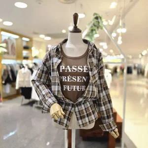 [대구백화점] [멜로디가든]파사나시체크셔츠세트(M25F8B160)