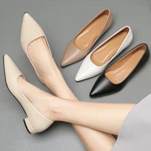 스틸레토 오피스 플랫슈즈 발편한 구두 면접구두