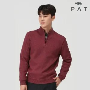 [PAT 남성] 솔리드 융 반집업 니트_1J73431