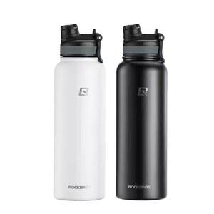 1 2L 보냉 자전거 물병 304 스테인리스 스틸 스포츠 미끄럼 방지 냉온 컵 사이클링 하이킹 장비