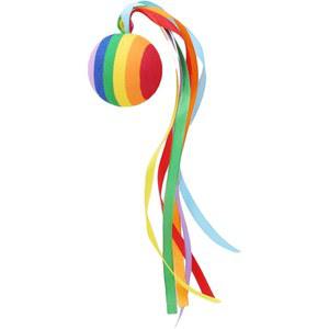 컬러풀 카 안테나 볼 롱 리본 레인보우 차량용 토퍼 장식 오토 미러 덩글러 자동차 대시보드 액세서리