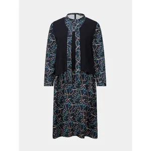 [요하넥스]니트 베스트 체인 프린트 원피스_P405155448