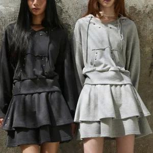 [롯데백화점]에고이스트 [BLUE LABEL] 징 장식 2단 러플 스커트 ER3OSK02