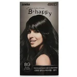 세화 헤어염색약 비해피 염색약 8G 실키딥 블랙