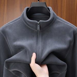 항공 잠바 점퍼 자켓 남성용 두꺼운 플리스 중년 가을 겨울 안감 지퍼 작업용 아웃도어 스포츠 카디건