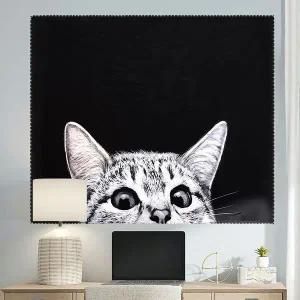 [보리보리/오너클랜]대형 패브릭 포스터 빼꼼 고양이 M