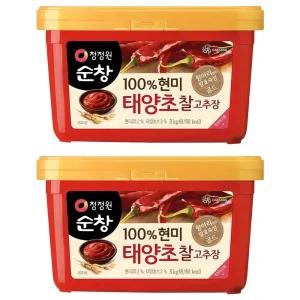 청정원순창 100% 현미 태양초 찰고추장, 3kg, 2개
