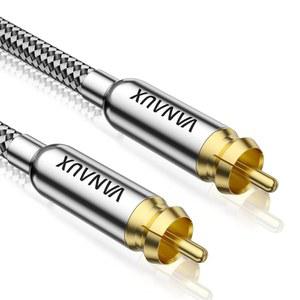 VANAUX 서브우퍼 케이블, 디지털 동축 오디오 케이블 [듀얼 차폐, 24K 골드 도금 RCA to RCA] 홈 시어터, HDTV, 카 스테레오, 스피커, 하이파이 시스템용 (10FT)