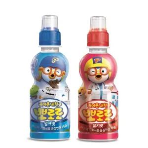 뽀로로 음료수 밀크맛12개 딸기맛12개 235ml 24개