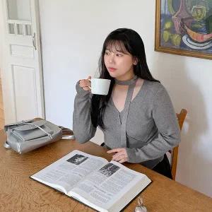 [제작/빅사이즈]이블렛 카미스 타이SET 랩 골지니트 제이스타일