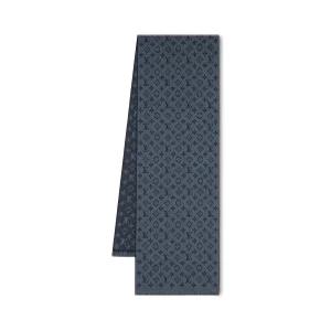 루이비통 모노그램 클래식 스카프 네이비 블루 M78525