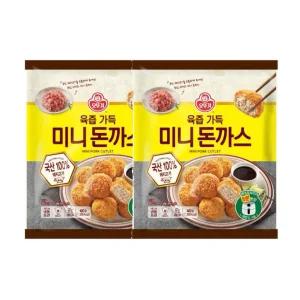 오뚜기 육즙가득 미니 돈까스(400gx2개) 1세트 추억의맛 도시락 반찬 안주 혼밥 가을 식재료
