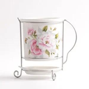 원형 위생 수저통 수저 스푼 숟가락 꽂이 물빠짐수저통 도자기수저통 수저꽂이 주방수저통