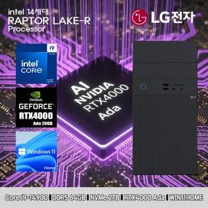 LG 데스크탑 코어i9 14세대 RTX4000 Ada 컴퓨터 B90MV-I9AR4SV-RTX4000 Ada WIN11 i9-14900 64GB SSD2TB
