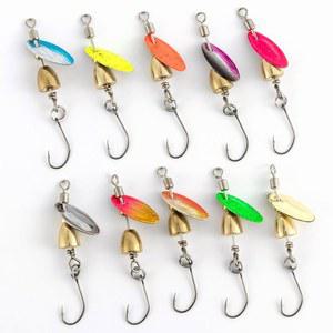 [미국배송] 닥터피쉬 10팩 낚시 스피너 인라인 유인 싱글 훅 송어 미끼 키트 베이스 크래피 연어 팬피쉬 월레이 담수 스트림