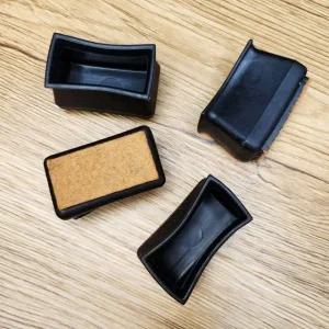 고품질 대형 블랙 실리콘의자캡 직사각 형 투명 의자다리 투명의자캡 투명의자발캡 투명의자 (WFJUWIA)