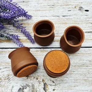 고품질 실리콘의자발캡 원형 대형 갈색 1세트 4P 의자캡 실리콘의자캡 실리콘의자커버 (WFJUWC6)